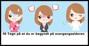Disse er de 10 mest normale symptomer på overgangsalderen                                        
                                    