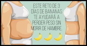 Esta efectiva dieta de 3 días con bananas es perfecta para bajar de peso sin morir de hambre
