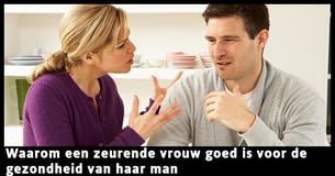 Schokkend onderzoek toont aan dat gezeur van vrouwen goed is voor de gezondheid van mannen