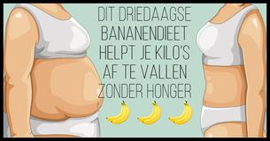 Dit effectieve driedaagse bananendieet is perfect om af te vallen zonder honger te krijgen