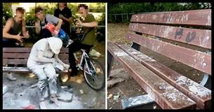 Politie arresteert jongens die een gehandicapte vrouw hebben bekogeld met bloem en eieren en poseerde voor een schokkende foto