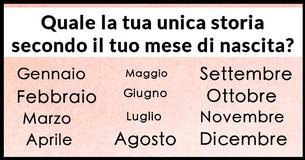 Questa è la tua storia unica secondo il tuo mese di nascita