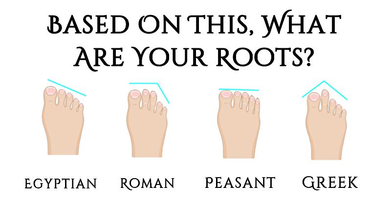 The Shape Of Your Feet Reveals Which Root You're From