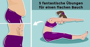 5 fantastische Übungen für einen flacheren Bauch