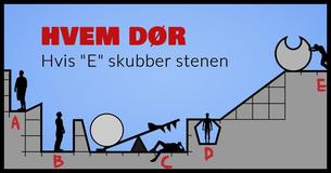 Hvem dør hvis "E" skubber stenen?