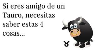 Las 4 cosas más importantes que debes de saber si eres amigo de un Tauro
