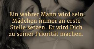 Ein wahrer Mann wird eine Frau immer an erste Stelle setzen