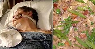 Nadat een restaurant deze vrouw het gebakken rijst-syndroom heeft gegeven, probeert ze anderen te waarschuwen