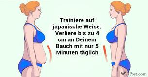 5 Minuten pro Tag, bis zu 4 Zentimeter weniger am Bauch – Training auf japanische Art