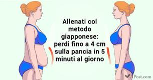 Con questo allenamento giapponese da 5 minuti al giorno, puoi perdere fino a 4 centimetri sulla pancia.