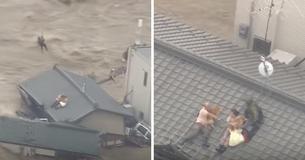 Couple Trapped On Roof Due To Flooding Refused Rescuers' Help Unless Their Dogs Were Rescued Too