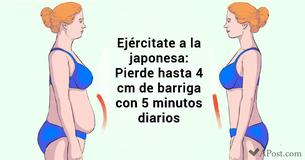 5 minutos al día, hasta 4 centímetro menos de barriga - ejercítate a la japonesa