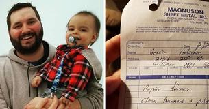 Le message d'un réparateur de chaudière laissé à la réception au sujet d'un nouveau-né après un appel d'urgence laisse le père abasourdi 