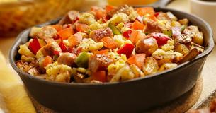 Leckere Röstipfanne mit Fleisch