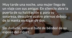 Mujer piensa que encontró a su esposo con otra mujer en la cama, pero la verdad es mucho peor
