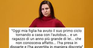 Una donna pubblica un post per complimentarsi con un ragazzo che ha aiutato la figlia che si trovava in difficoltà per il ciclo
