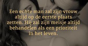 Een echte man zal zijn vrouw altijd op de eerste plaats zetten