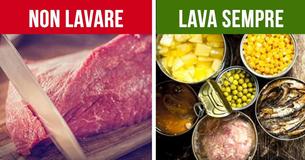 5 cibi che non vanno MAI lavati e 5 cibi che vanno lavati sempre.