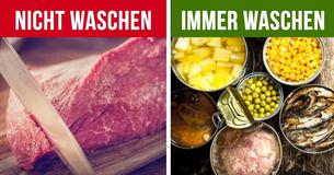 5 Lebensmittel, die man NIE waschen sollten und 5 Lebensmittel, die man immer waschen muss