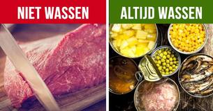 5 voedingsmiddelen die je NOOIT moet wassen en 5 voedingsmiddelen die je altijd moet wassen
