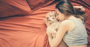 Gute Nacht: Frauen schlafen besonders gut neben ihrem Hund