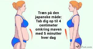 5 minutter hver dag, op til 4 centimeter mindre omkring maven - træn på den japanske måde