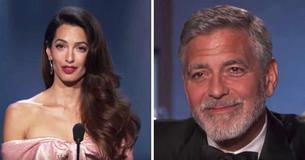 George Clooney en larmes après le discours prononcé par Amal Clooney lors de la remise du prix "Life Achievement Award" qui récompense les acteurs pour leur carrière