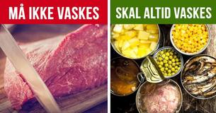 5 fødevarer, du ALDRIG bør vaske, plus 5 fødevarer, du altid skal vaske