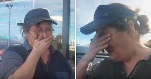 Un client incite une travailleuse de fast food à sortir et lui tend une embuscade avec un stratagème qui la fait pleurer