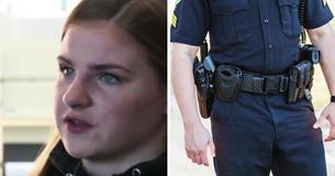 Une adolescente se saisit de l'uniforme de policier et fait la Une des journaux. 