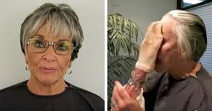 73-jarige vrouw verwijdert voor het eerst in 50 jaar haar make-up en pruik in het openbaar 