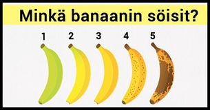 Minkä banaanin söisit? Valintasi voi vaikuttaa terveyteesi