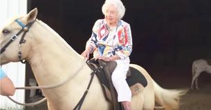 Watch 102-Year-Old's Face Light Up When She's Granted Life-Long Wish And Finally Rides A Horse