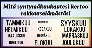 Mitä syntymäkuukautesi väri kertoo rakkauselämästäsi