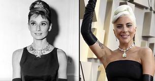 Lady Gaga attire l'attention avec un collier de diamants qui a été porté pour la dernière fois par Audrey Hepburn en 1961