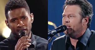 Usher sluit zich aan bij Blake Shelton In emotioneel duet van 'Home'
