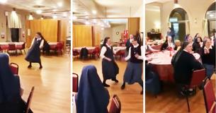 Des nonnes sont à une convention quand elles entendent une chanson de Queen dans le haut-parleur et commencent soudainement à danser
