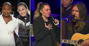 Miley Cyrus bricht bei der Gedenkveranstaltung für eine verstorbene Wettbewerbsteilnehmerin zusammen, und ihr Vater Billy Ray übernimmt für sie