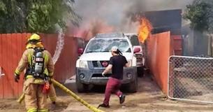 Man Ignores Firefighters’ Orders, Runs Straight Into Burning House To Rescue His Beloved Dog