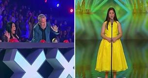 Zenuwachtig meisje schokt publiek met Barbra Streisands klassieker en kijkt met grote ogen als jury op de golden buzzer drukt
