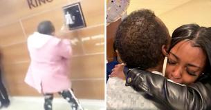 Mother Can't Contain Her Enthusiasm As She Rings Bells To Announce She Is Cancer Free