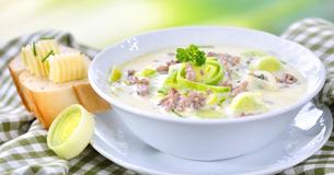 Leichte Käse-Lauch-Suppe mit Hackfleisch: Echtes Soulfood 