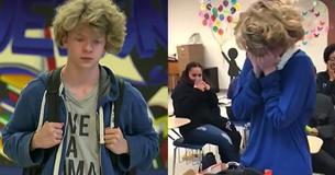 Estudiantes sorprenden a un estudiante que fue víctima del bullying luego de semanas de planificarlo: "Te mereces más que esto"