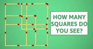How Many Squares Do You See In The Picture? 3 Challenging Puzzles With Answers