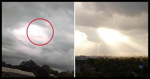 Une femme prend une vidéo virale de Dieu "marchant" dans les nuages