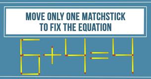 Can You Correct The Equation By Moving Only ONE Matchstick?