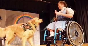 High School Student In Wheelchair Stars As Dorothy in ‘Wizard Of Oz’ With Her Service Dog As Toto