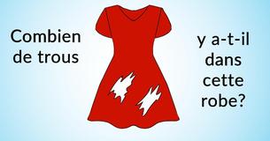 Simple mais compliqué : Peux-tu deviner correctement combien de trous y a-t-il dans cette robe ?