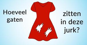 Simpel maar ingewikkeld: kun jij raden hoeveel gaten er in deze jurk zitten?