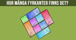 Uppmärksamma: Hur många fyrkanter är det i bilden?